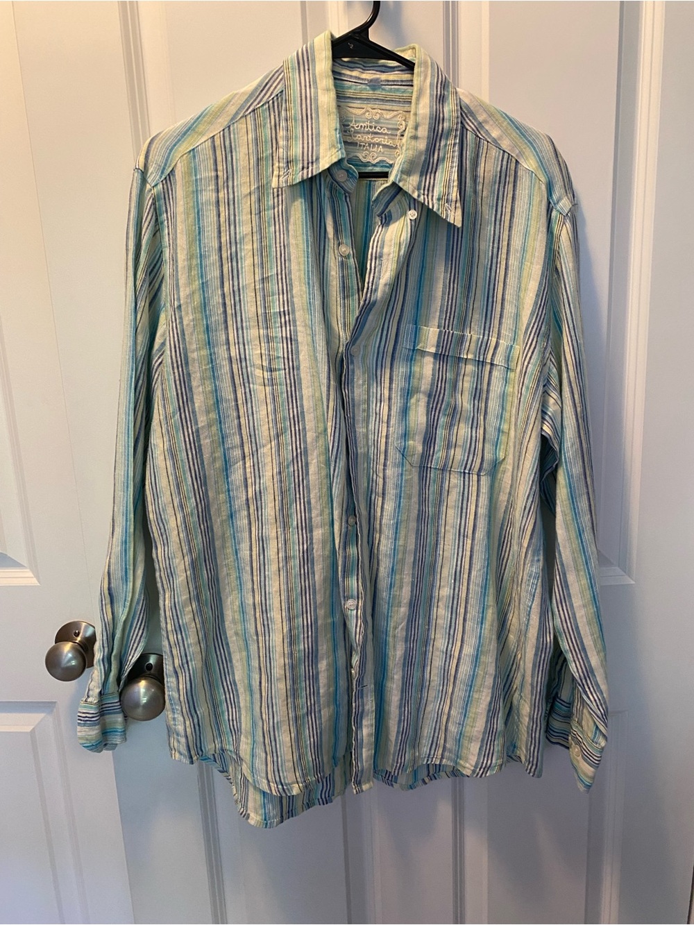 Antica Sartoria Italia Linen Button Down Shirt